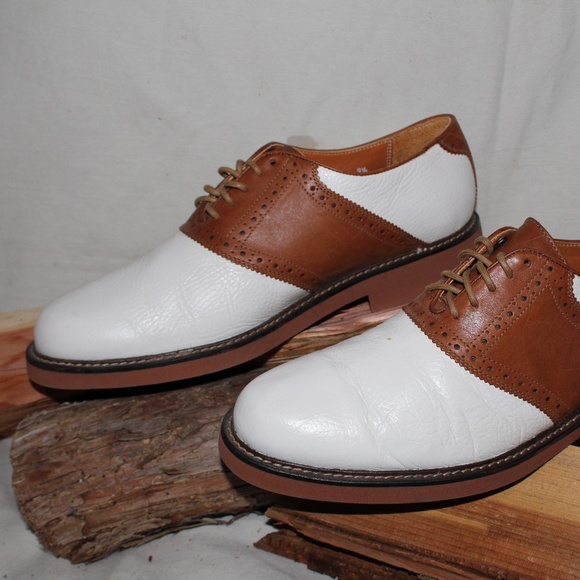 Sherman Brothers, Leather Oxford Loafers, Brown and White, size 9 1/2 mens main image 7